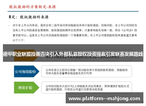 德甲职业联盟投票否决引入外部私募股权投资提案引发联赛发展路线 德甲职业联盟投票否决引入外部私募股权投资提案引发联赛发展路线